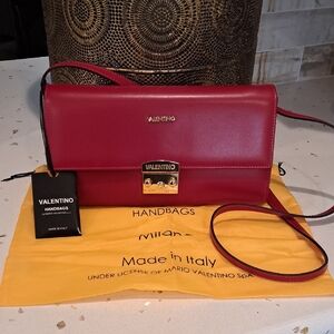 NWOT Valentino Burgundy Leather Bag